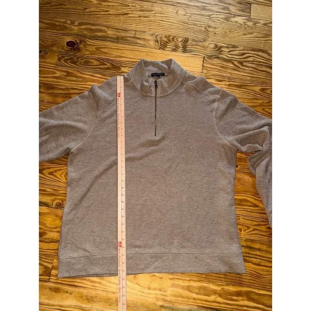 Banana Republic Men's 2XL Beige Quarter Zip‎ Pullover Sweater cozycore outdoor